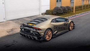 ชุดแต่งคาร์บอนไฟเบอร์แห้งสำหรับ Lamborghini Huracan EVO ชุดแต่งคาร์บอนไฟเบอร์ AE สำหรับ Huracan EVO ประกอบด้วยลิ้นกันชนหน้า ดิฟฟิวเซอร์ สปอยเลอร์ และสเกิร์ตข้าง - Product Image 4