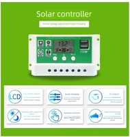 Contrôleur de Charge Solaire Automatique PWM MPPT 12V/24V en Gros, 10A-60A, Intelligent, Réglable, avec Protection CE/RoHS, pour Éclairage
