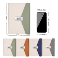 Journal à cadenas personnalisé en gros, carnet d'affaires, journal en cuir souple, journal rechargeable, journal secret inerte avec cadenas codé