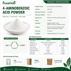 Poudre d'acide 4-amino-benzoïque <span class=keywords><strong>blanc</strong></span> cassé, matière première chimique industrielle, stock important, vente en gros - Product Image 2