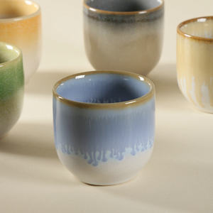 Tazas de té de cerámica hechas a mano con diseño Wabi Sabi para uso en hoteles, restaurantes y fiestas. - Product Image 4