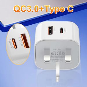 Anh ca phê duyệt sạc nhanh cargador de carro Para celular Tipo C USB C tường sạc khối 20W cổng kép PD giao hàng điện - Product Image 3
