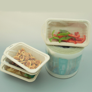 Film de couverture PLA 50 microns, film transparent thermoscellable pour barquettes alimentaires, film de scellage biodégradable pelable pour l'emballage des produits frais - Product Image 1