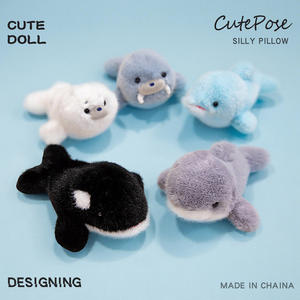 <span class=keywords><strong>Peluche</strong></span> d'animal marin mignonne, mascotte en <span class=keywords><strong>peluche</strong></span> personnalisée, décoration de bureau, phoque, <span class=keywords><strong>dauphin</strong></span>, requin, baleine tueuse en <span class=keywords><strong>peluche</strong></span> - Product Image 2