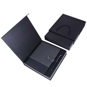 Carnet de notes A5 de luxe en cuir rigide assorti avec batterie externe et impression de logo personnalisée – Idéal pour les cadeaux promotionnels actuels - Product Image 6