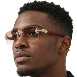 <span class=keywords><strong>Gafas</strong></span> <span class=keywords><strong>de</strong></span> Sol <span class=keywords><strong>de</strong></span> Diseño Vintage con Triple Cruz Estilo Hip Hop, Lentes Degradadas sin Montura, <span class=keywords><strong>Gafas</strong></span> <span class=keywords><strong>de</strong></span> Moda para Hombre y Mujer con Montura Cruzada - Product Image 6