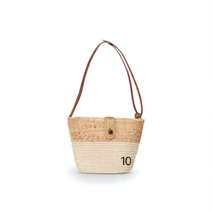 Sac bandoulière en toile de coton doré 26x18cm pour femme, idéal pour l'été - Product Image 3