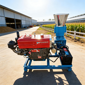 नई डीजल से चलने वाली उच्च उत्पादकता पशु फ़ीड पैलेट मशीन मोबाइल 70-120 kg/h - Product Image 2