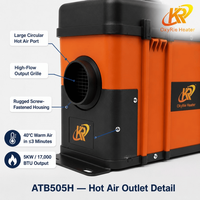 Artık Yüksek Sesli Pompa Tipi Dizel Hava Isıtıcısı Yok 5KW Hepsi Bir Arada Ultra Sessiz 12V 24V Kamyon Karavan için