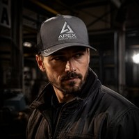 Casquette Trucker Formelle Personnalisée Brodée en Maille Gris Anthracite à 6 Panneaux Réglable avec Fermeture Snapback pour Tenue de Travail Industrielle Logo Vente en Gros