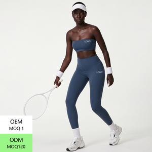 Ensemble de sport pour femme : Soutien-gorge tube sexy, Leggings de yoga taille haute respirants, Collants de sport push-up pour la gym, le fitness et le Pilates - Product Image 4