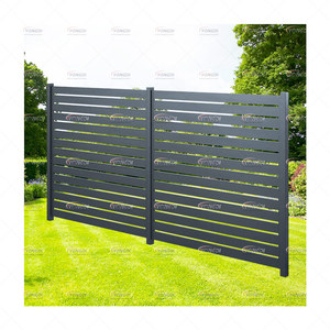 Alluminio esterno scherma traliccio cancelli elettrico telecomando grigio nero per il <span class=keywords><strong>Patio</strong></span> del cortile servizio di modellazione 3D incluso - Product Image 2