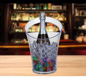 Cubeta de Hielo de Plástico PS en Forma Redonda, Cuadrada, Triangular, Rectangular y Inclinada para <span class=keywords><strong>Vino</strong></span>, Champán, Cerveza, Vodka, Ron - para Fiestas - Product Image 5