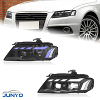 Feux de voiture Junyo, phare pour Audi A4, phare B8 modifié style RS, projecteur LED, feux de jour