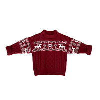 Pull de Noël rouge et blanc pour enfants, garçons et filles, best-seller, prêt à être expédié, doux et chaud pour l'hiver
