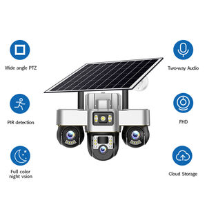 Caméra Solaire Intelligente De Vidéosurveillance Avec targa Camera 4G sorveglianza 4g Panneau Extérieur Maison a Et Alarme - Product Image 3