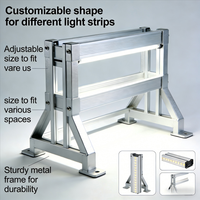 Support de Bande LED Métallique Réglable, Forme Personnalisable, Support de Barre LED, Cadre d'Éclairage Industriel Robuste