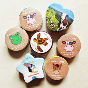 Máy tính bảng hình dạng kẹo đóng gói lớn mở rộng mềm nén ép khăn bãi biển Khăn tùy chỉnh - Product Image 1