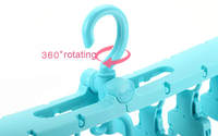 Cintre en tissu durable 8 en 1 antidérapant et peu encombrant cintres pliants en plastique magiques