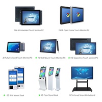Narrow Bezel 10 13 15 18 21 23 27 32 43 Inch Wall Mount All in One Panel Pc PCAP Touch Screen Pos Monitors for Kitchen