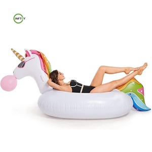 OEM/ODM Grand flotteur gonflable licorne pour piscine, jouet de plage d'été et radeau de fête aquatique, pour adultes et enfants - Product Image 2
