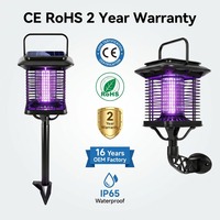 Groothandel Zonne-aangedreven Muggenlamp Buiten Waterdicht UV LED Insectenverjager 4000mAh Zonne-energie USB Dubbele Oplading Tuin OEM