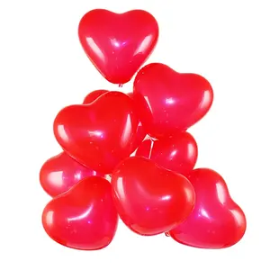 Wholesale Colourful 12inch Party Decoration Heart Shape Foil Balloon for Party Supplie Latex Balloon for Christmas