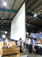 Pantalla de Proyección Exterior Plegable de 200 Pulgadas, Pantalla de Proyección Reflectante para Cine en Casa al Aire Libre para Proyector Xiaomi XGIMI