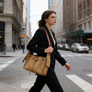 Bolso de Hombro Cruzado de Ante para Mujer con Cordón, Bolso de Mano de Moda para Uso Diario - Product Image 1