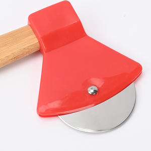 Coupe-pizza créatif en acier inoxydable avec manche en bambou, roue unique antidérapante, outil de pâtisserie pour couper la pizza - Product Image 2
