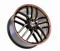 Rines de Aleación Nuevos, Monobloque Forjados a Medida, Diseño Cóncavo Profundo, Multirradio, Acabado Bronce, para M4, Audi RS, Mercedes AMG