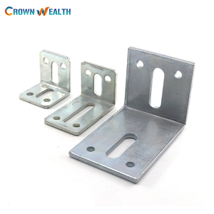 Custom Connector 90 Degree Galvanized Carbon Steel <strong>Metal</strong> Adjustable L Right Corner <strong>Angle</strong> <strong>Bracket</strong> for Door Track Jamb - Product Image 1