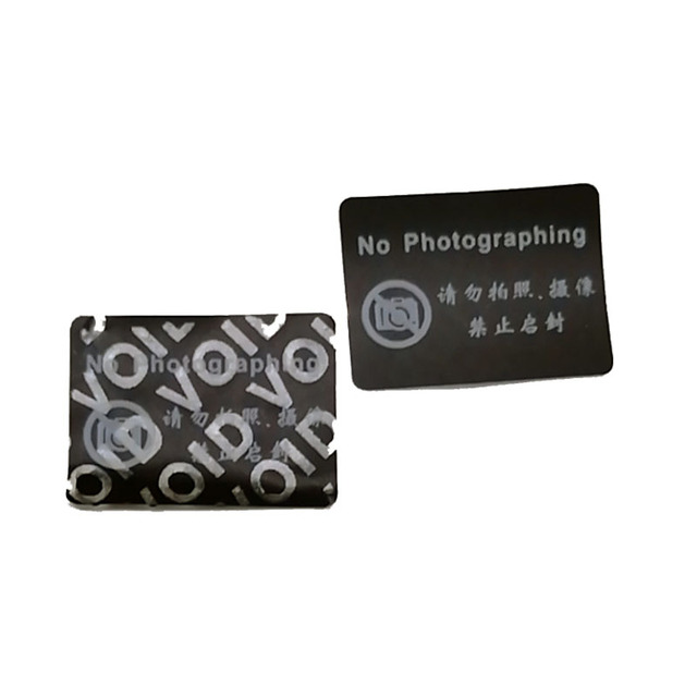 Mobile Phone Camera Security Warning Stickers Waterproof Vinyl Phone Security Void Stickers Label