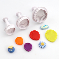 XGS028 ensemble d'emporte-pièces en plastique personnalisé direct de l'usine forme de coquille emporte-pièce de décoration de gâteau