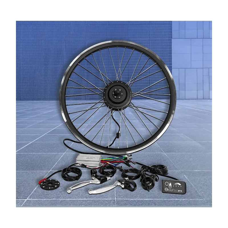 350W 500W Electric Bike Kit For Motor Bike 20''-29'' Fat Wheel With 36v 48v Battery 100-135mm Frame Dropout Rear Front Wheel Kit