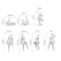 Statue de danse en céramique blanche, 1 pièce, décoration, table pour femmes, nouveauté, décor artistique, Yoga, pour chambre