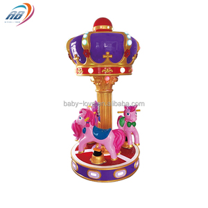 Carrusel de Caballos Eléctrico Personalizado para Parques de Diversiones Interiores, Atracción Infantil Operada con Monedas, con Luces LED - Product Image 2