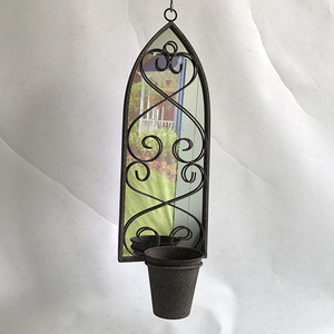 Tuổi già gỉ vòm thiết kế kim loại khung gương với treo trồng cho trong nhà/ngoài trời vườn & Patio trang trí nội thất - Product Image 4