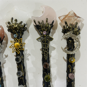 <span class=keywords><strong>Piedra</strong></span> de Energía de Cristal Natural, Cuarzo Transparente, Hematita Roja, Cuarzo Rosa, Forma de Estrella y Luna, Varita Mágica de <span class=keywords><strong>Harry</strong></span> <span class=keywords><strong>Potter</strong></span> para Niños, Regalo - Product Image 3