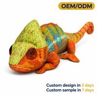 Pabrik Grosir OEM ODM Mainan Boneka Kadal Bunglon Realistis Berkualitas Tinggi Premium untuk Hadiah Ulang Tahun Anak-anak.