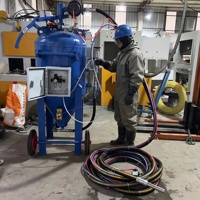 Pistolet de sablage haute pression 12 bars grande capacité avec puissance de sablage continue et puissante pour le nettoyage d'équipements industriels