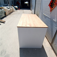 Comptoir de réception de mariage pliable en bois massif blanc, style hôtel moderne de luxe, table d'entrée, bureau d'accueil