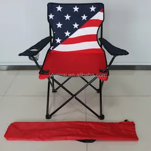 Kursi Lipat Pantai Bendera Amerika Serikat, dengan Sandaran Tangan Kualitas Tinggi