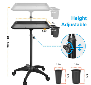 Beauty Hair Salon <b>Trolley</b> Aluminum Alloy Hairdressing Cart with Adjustable Features <b>for</b> Living Room Kitchen Bathroom - Product Image 5