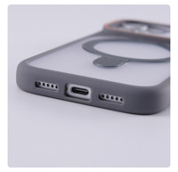 Coque Souple Effet Peau Mate avec Grande Fenêtre pour Appareil Photo, Anneau Magnétique Intégré et Béquille pour iPhone 18 17 Pro Max 16 Pro