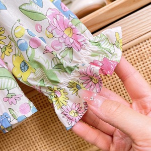 हॉट सेलिंग कैजुअल कपड़ों में मीठे लंबे स्लीव पुष्प प्रिंट कपड़े पहने हुए कपड़े पहने जींस पैंट लड़की के लिए <span class=keywords><strong>2</strong></span> टुकड़े - Product Image 5