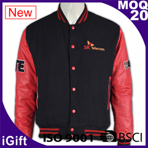 Latest Design cotton long sleeve black baseball jacket - Product Image 2