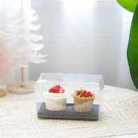 2 4 6 scatola per Cupcake in cartone ondulato trasparente a 12 fori con laminazione opaca/lucida per regali di compleanno e display per torte-MOQ 50 pz