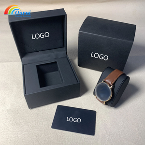 Boîte à montre en cuir classique personnalisée, directement de l'usine, avec logo, couleurs au choix, emballage cadeau personnalisé et carte pour montre, faible MOQ et prix compétitif - Product Image 6