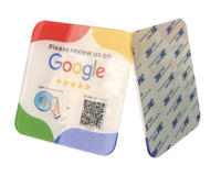 Échantillon gratuit - Étiquette NFC personnalisée avec code QR dynamique pour les avis Google, plaque d'avis Google pour les restaurants